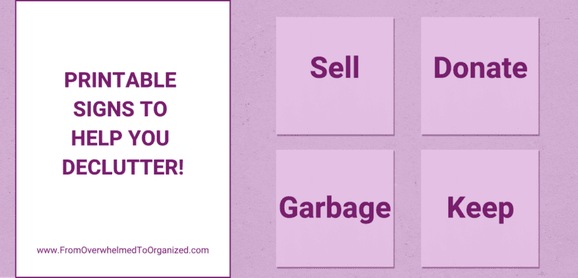 Printable Signs to Help You Declutter!