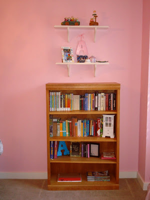 Bookshelves in kids room. 
