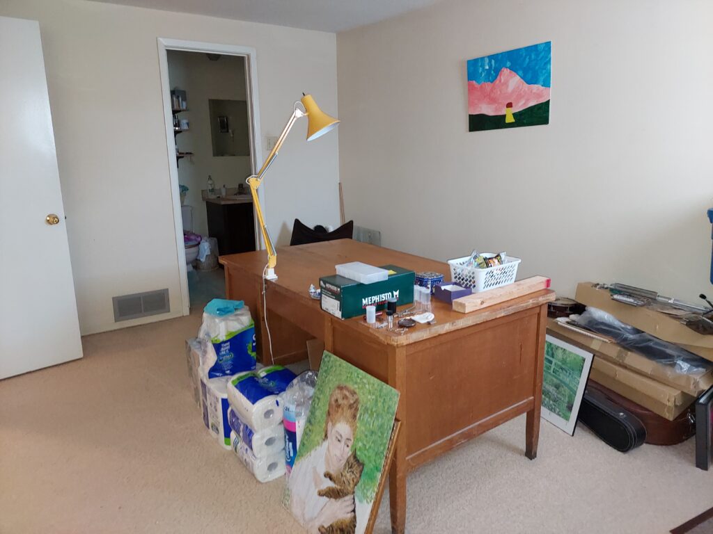 Basement after decluttering.