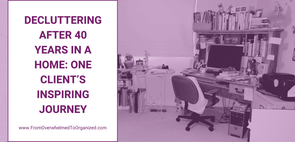 Decluttering after 40 years.