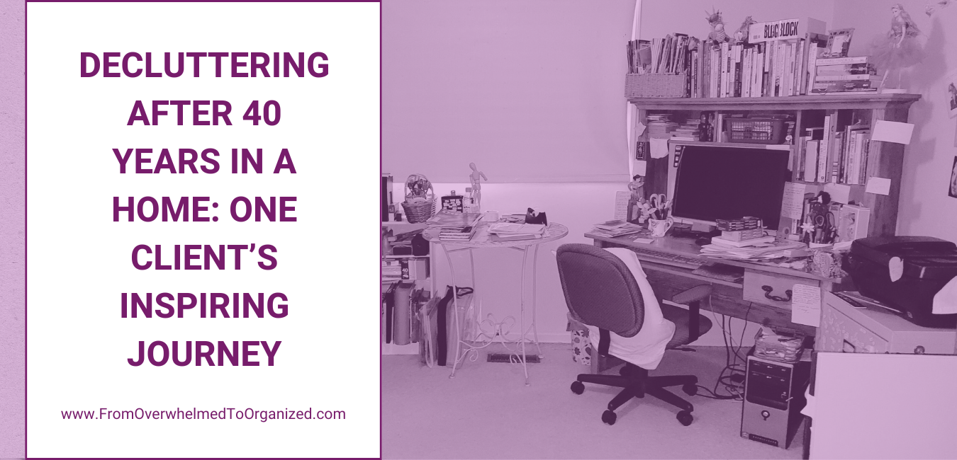 Decluttering after 40 years.