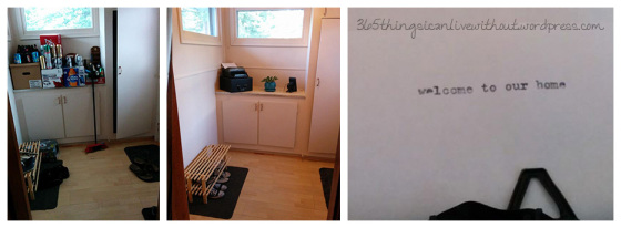 Decluttered entry way.