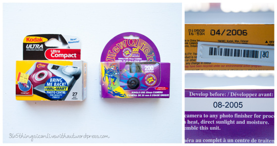 Decluttered items - expired cameras.