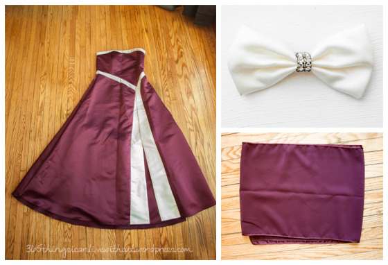 Items decluttered - bridesmaid dress.