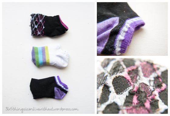 Decluttered items - old socks.