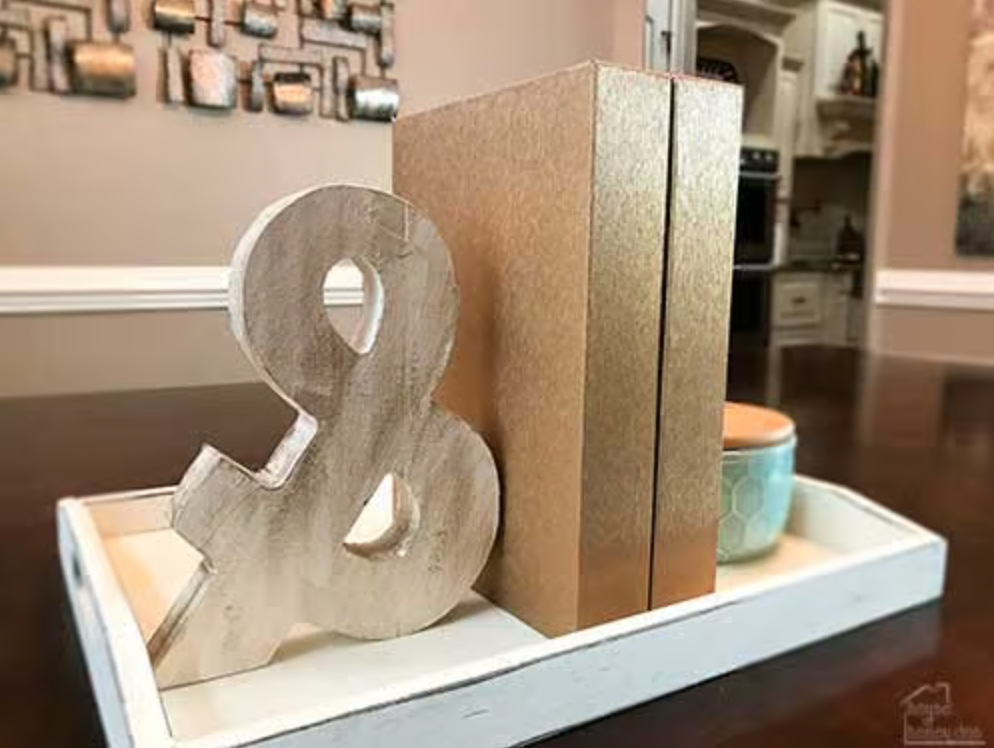 Gold contact paper on boxes.