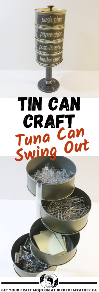 Tin can craft, Tuna can swing out. Get your craft mojo on at Birdzofafeather.ca 